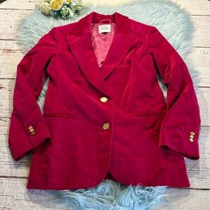 Aritzia Little Moon Pink Velvet Blazer Jacket sz 0